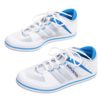 Кроссовки ADIDAS, с логотипом RAVENOL, цвет белый/голубой.