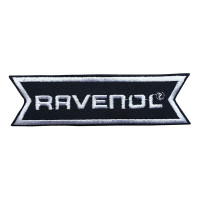 Шеврон RAVENOL (11х3 см) черно-белый